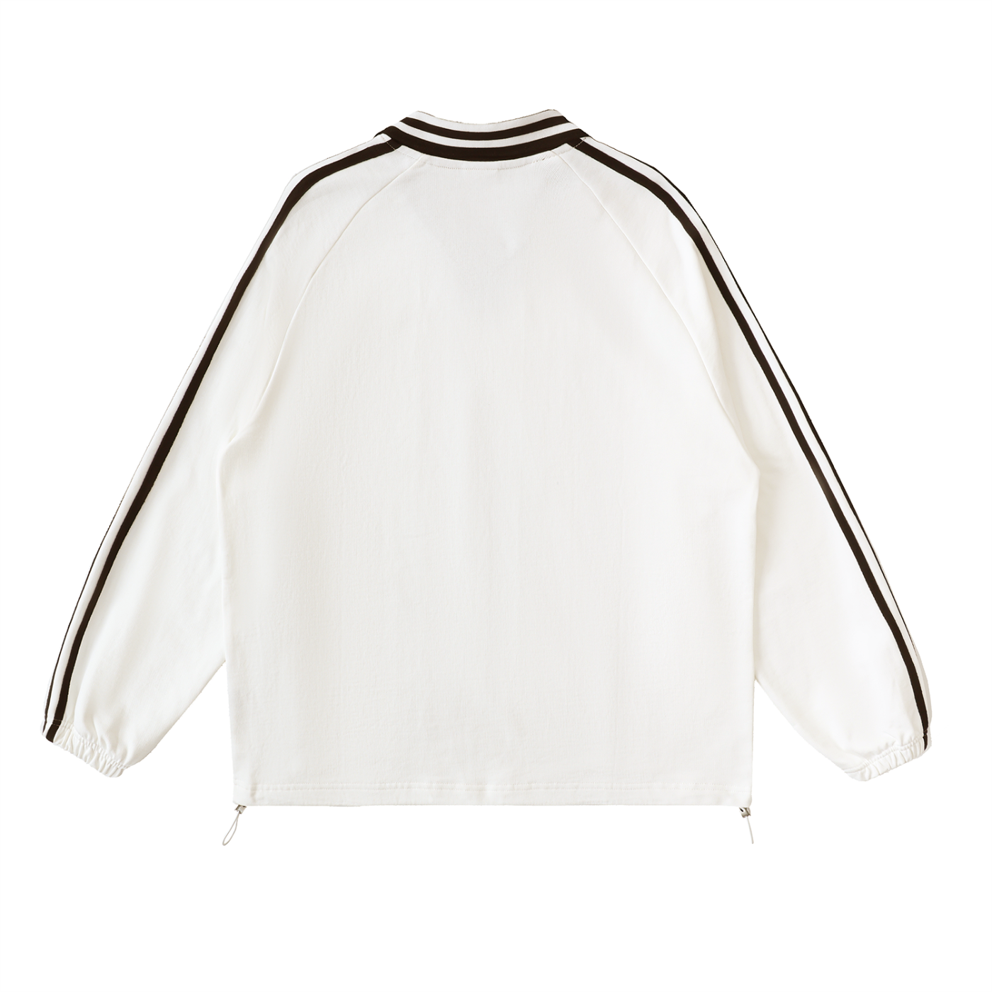 Contrast Striped Lapel Collar Sweatshirt Liberty