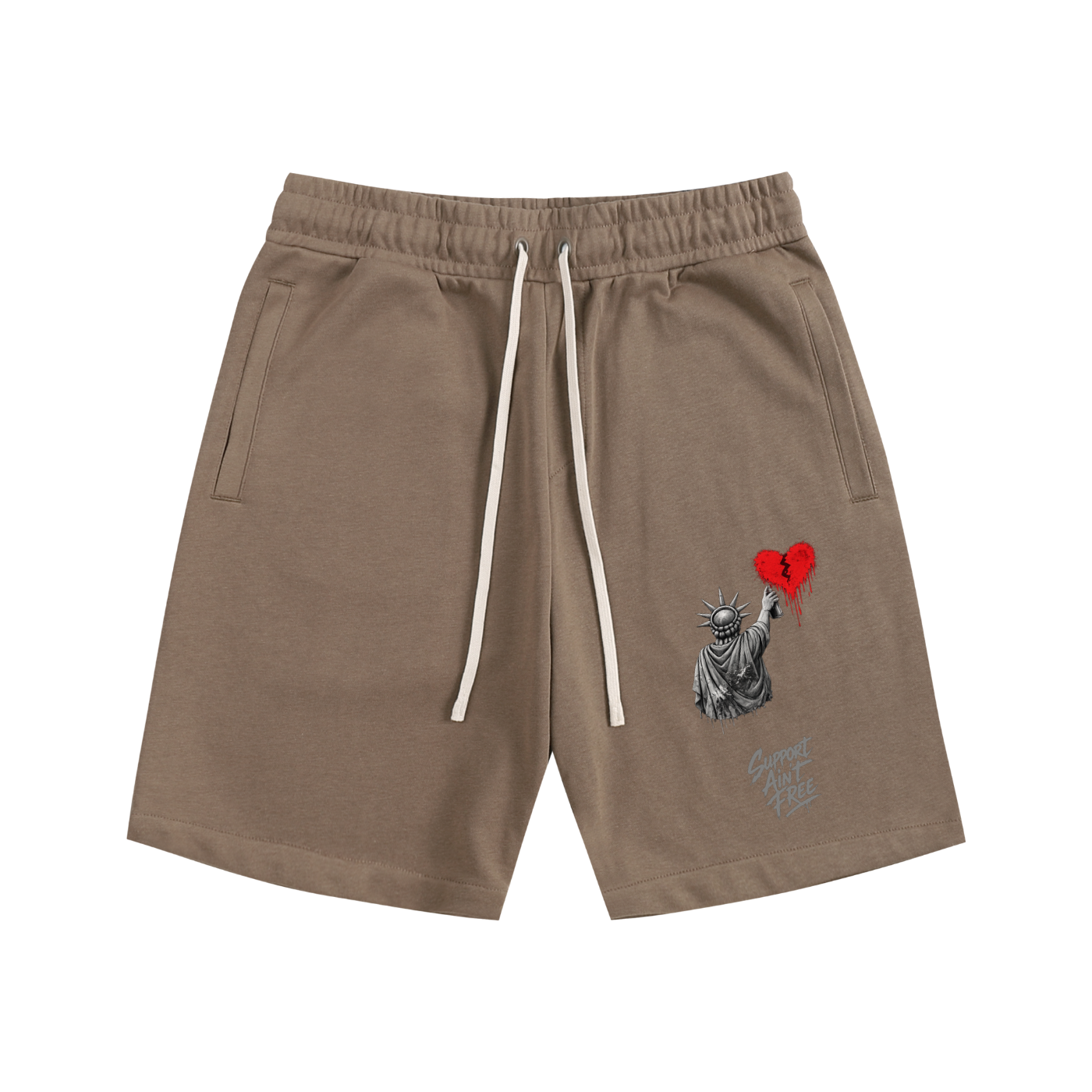 Essential Cotton Shorts Liberty Support Ain’t Free Grey