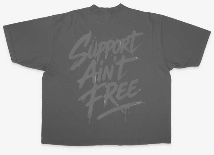 Oversized Garment Dyed Drop Shoulder Original Grey