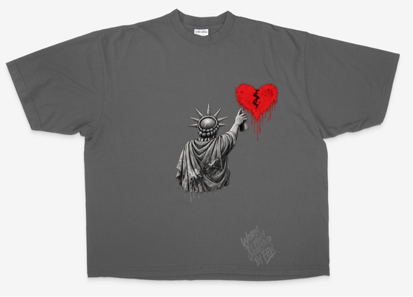 Oversized Garment Dyed Drop Shoulder Original Grey