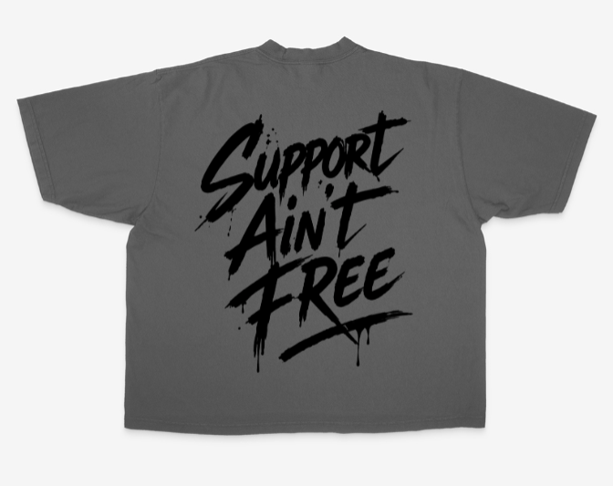 Oversized Garment Dyed Drop Shoulder Original Black
