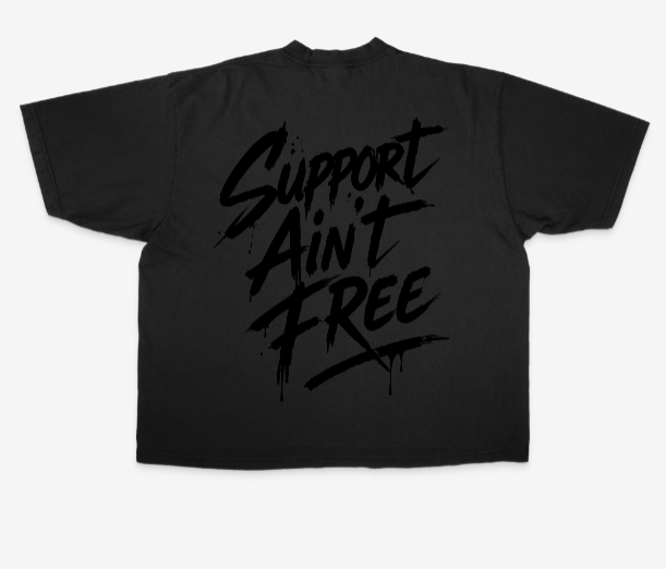 Oversized Garment Dyed Drop Shoulder Original Black