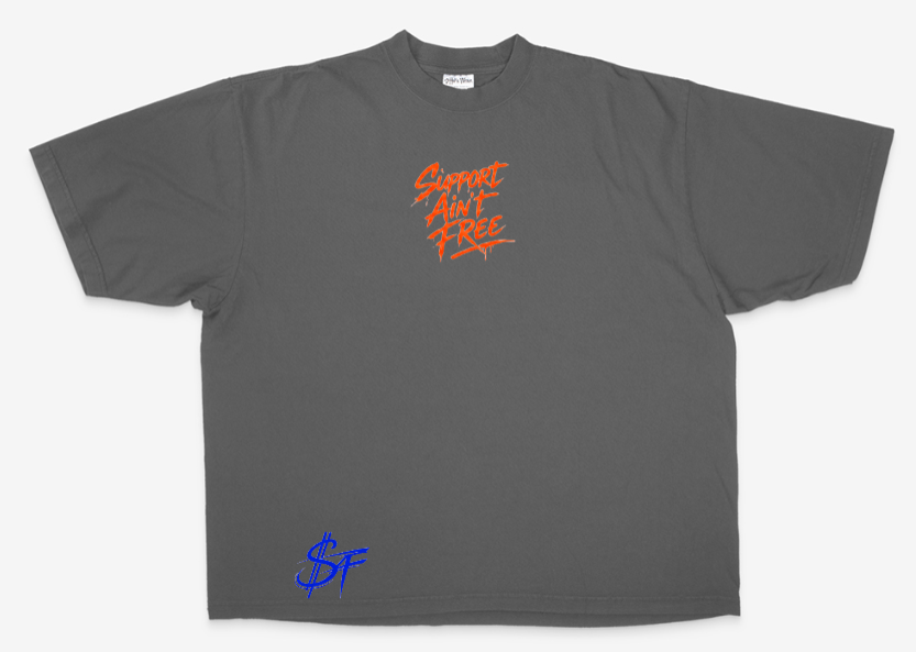 Garment Dyed Drop Shoulder Knicks Inspired Oversized Tee (Back)
