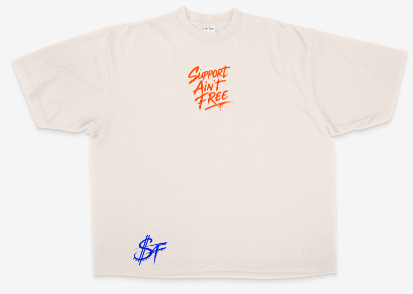 Garment Dyed Drop Shoulder Knicks Inspired Oversized Tee (Back)