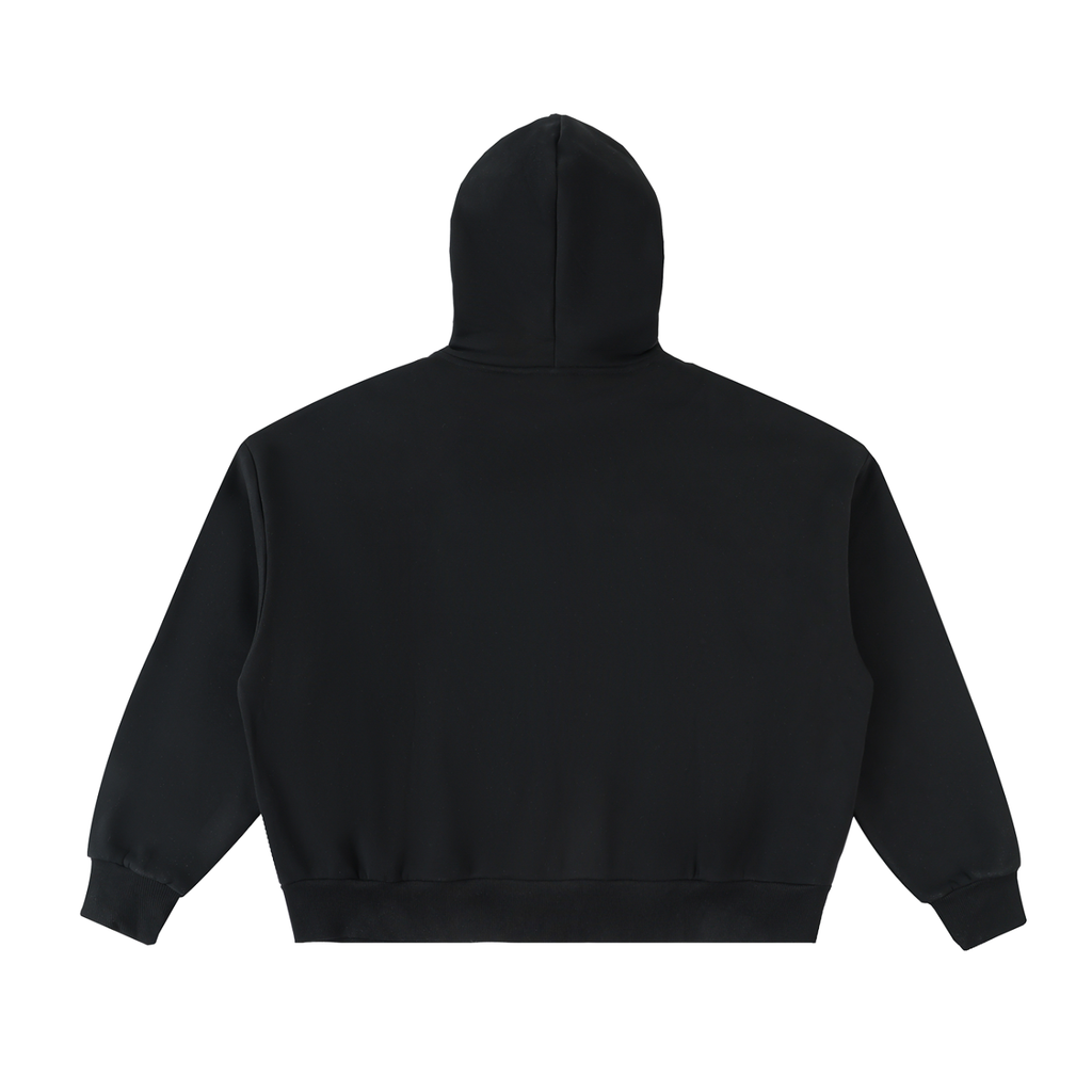 Fleeced Full-Zip Boxy Hoodie Liberty Yesterday’s Price Isn’t Todays Price Black