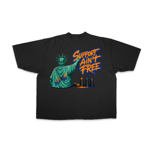 Garment Dyed Drop Shoulder Knicks Inspired Oversized Tee (Back)