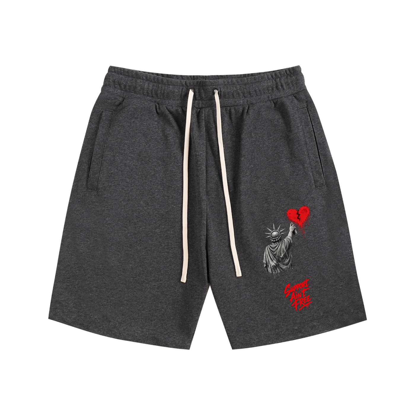Essential Cotton Shorts Liberty Support Ain’t Free Red