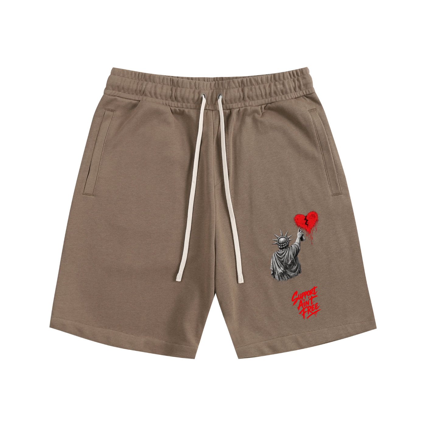 Essential Cotton Shorts Liberty Support Ain’t Free Red