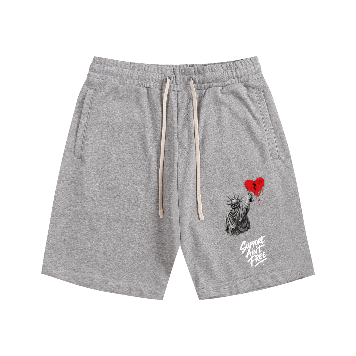Essential Cotton Shorts Liberty Support Ain’t Free White
