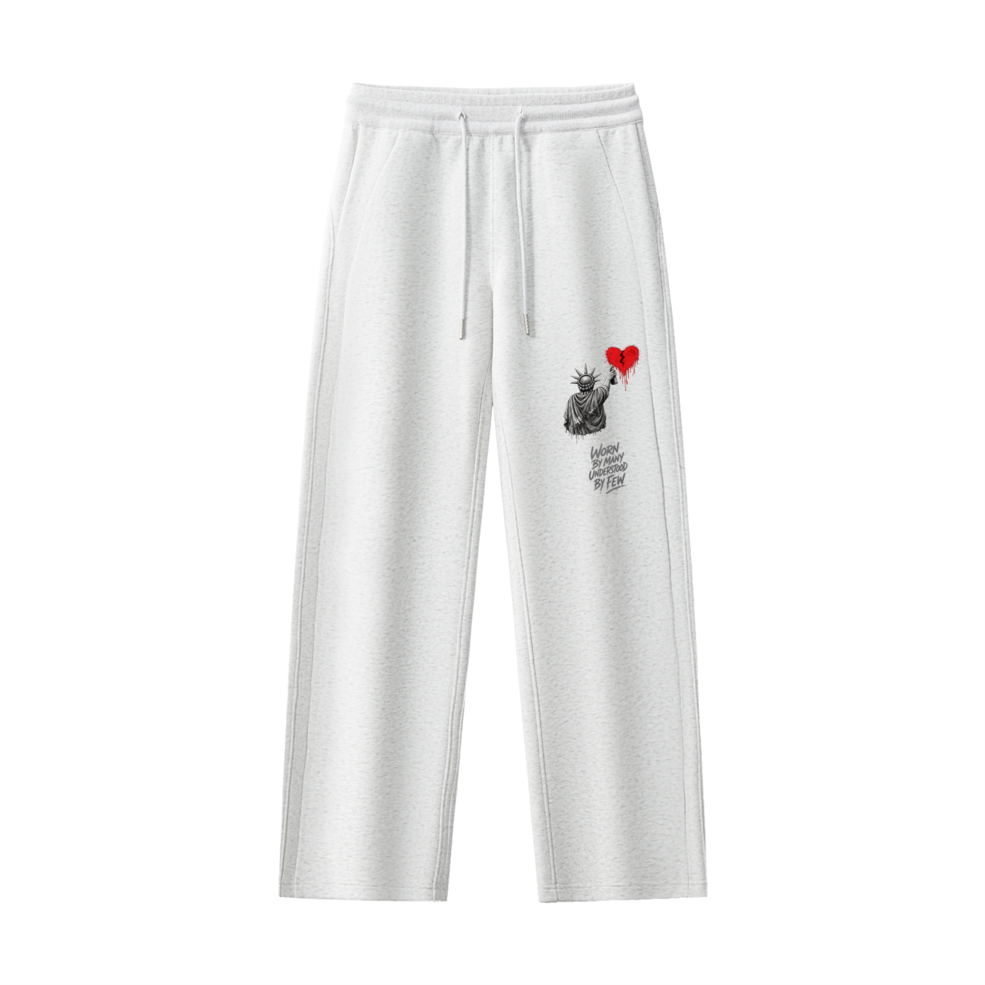 Essential Drawstring Straight-Leg Sweatpants Liberty Worn By Many Understood By Few Grey