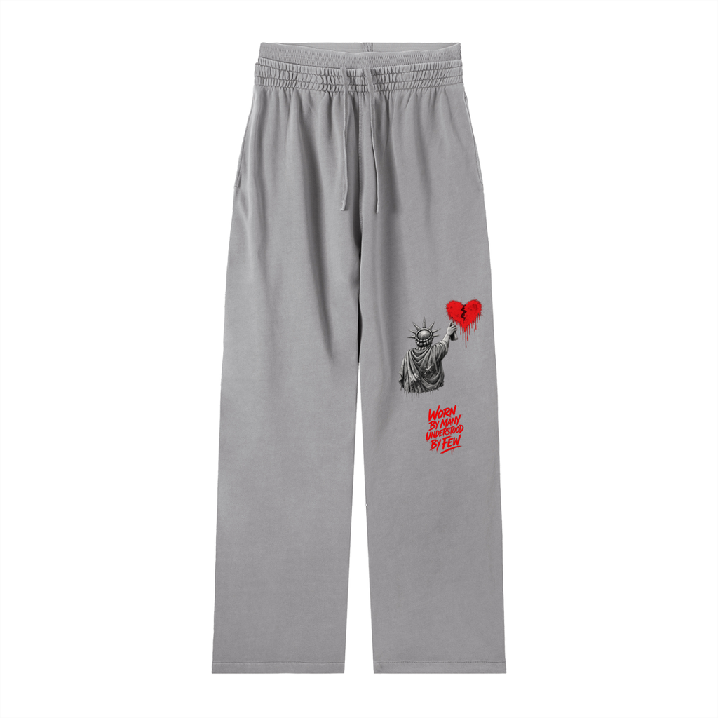 Vintage Washed Waist Pants Liberty Worn By Many Understood By Few Red