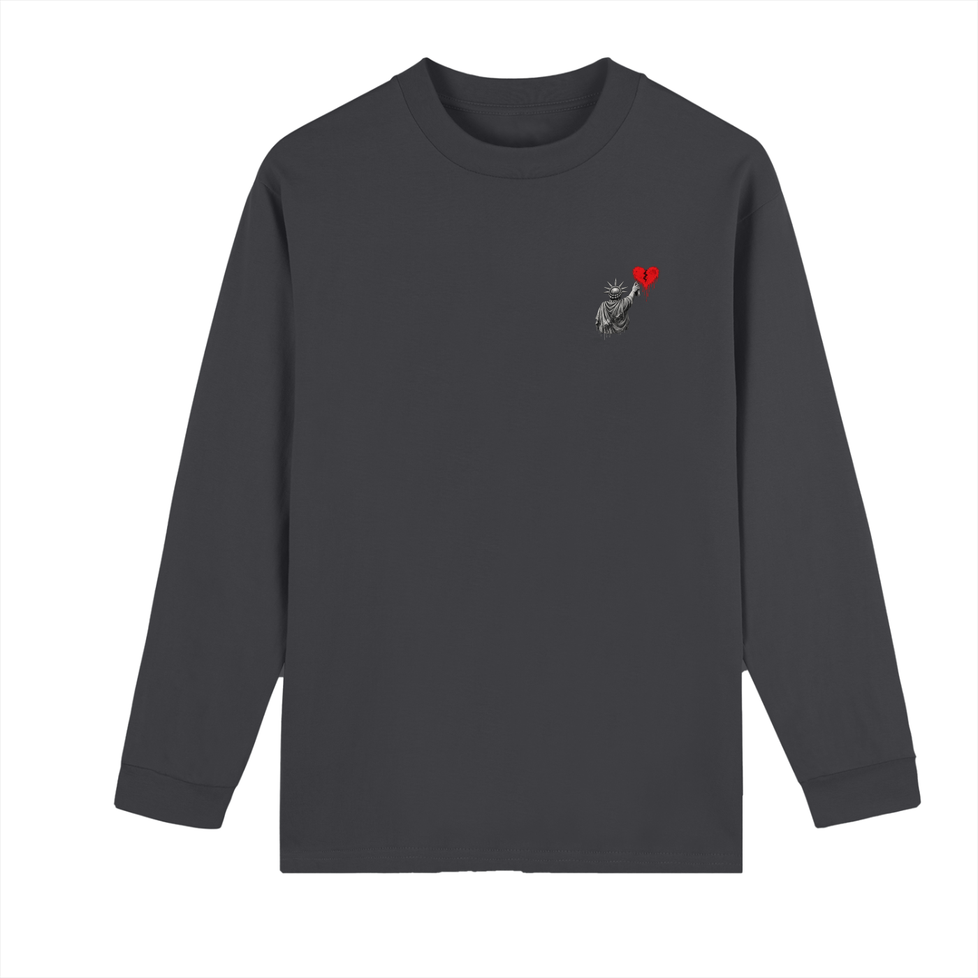 Crew Neck Drop Shoulder Long Sleeve Shirt Liberty Small