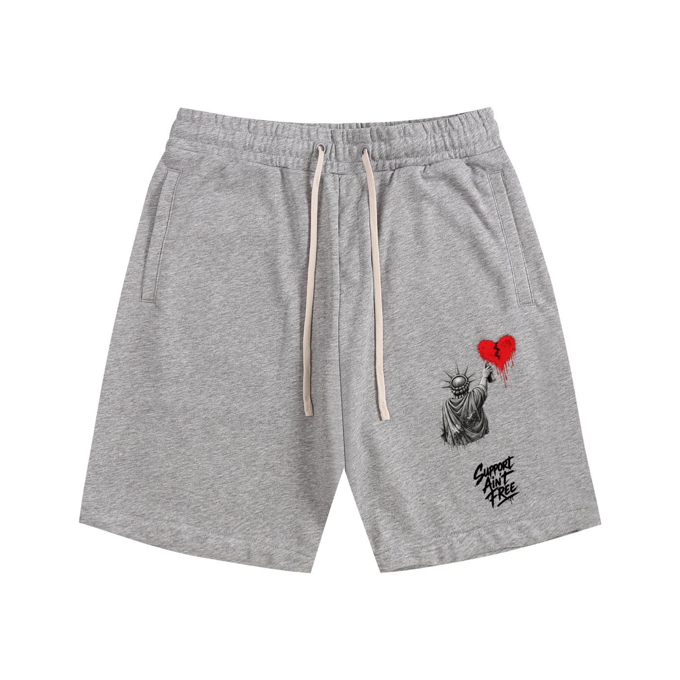 Essential Cotton Shorts Liberty Support Ain’t Free Black
