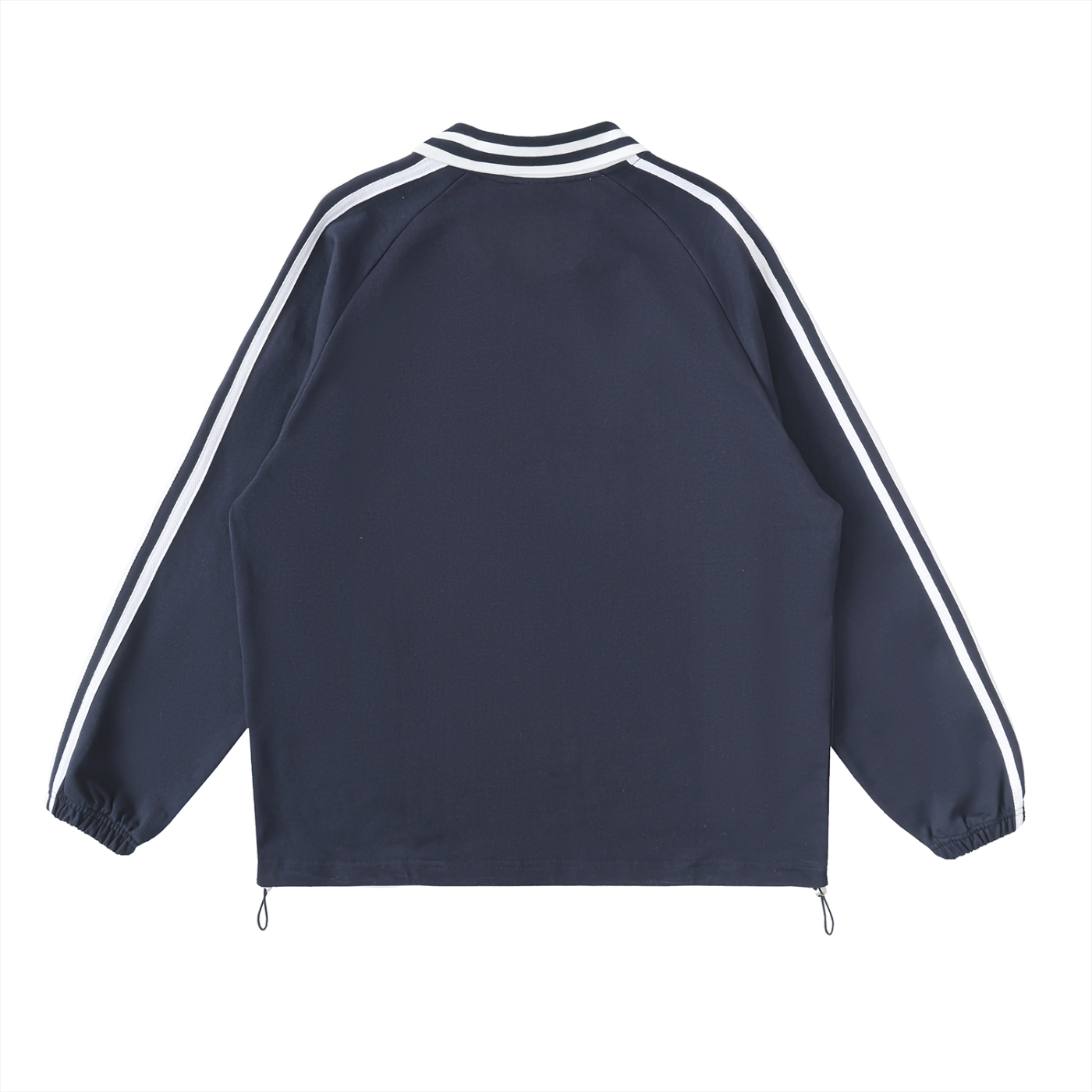 Contrast Striped Lapel Collar Sweatshirt Liberty Small