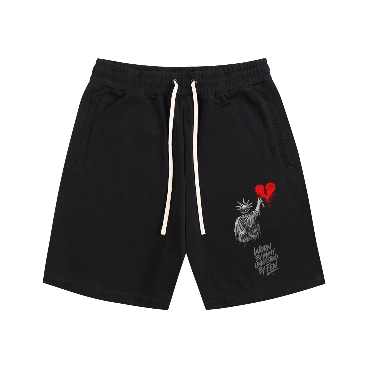 Essential Cotton Shorts Liberty Worn By Many Understood By Few Grey