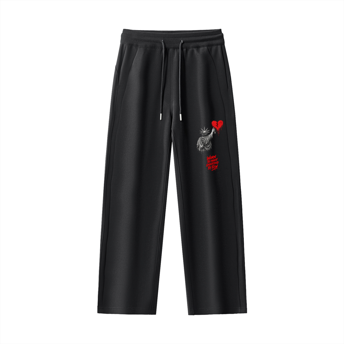 Essential Drawstring Straight-Leg Sweatpants Liberty Worn By Many Understood By Few Red