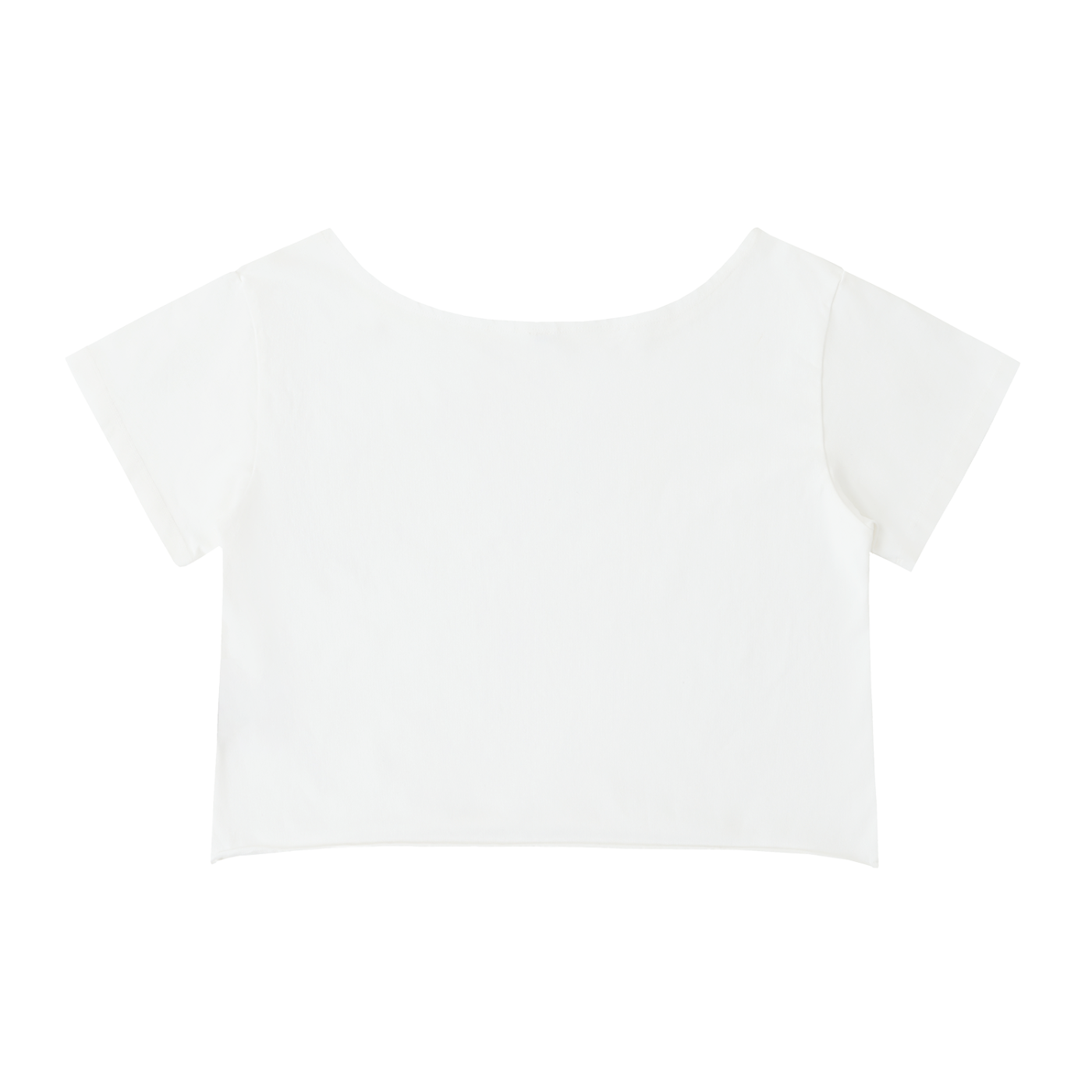 Off-Shoulder Rolled Hem Cotton T-Shirt Liberty