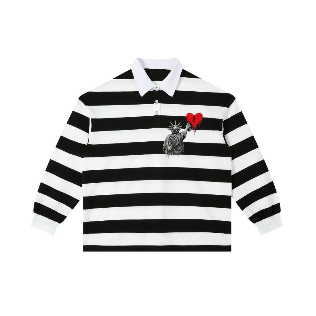 Color Block Stripe Polo Shirt Liberty
