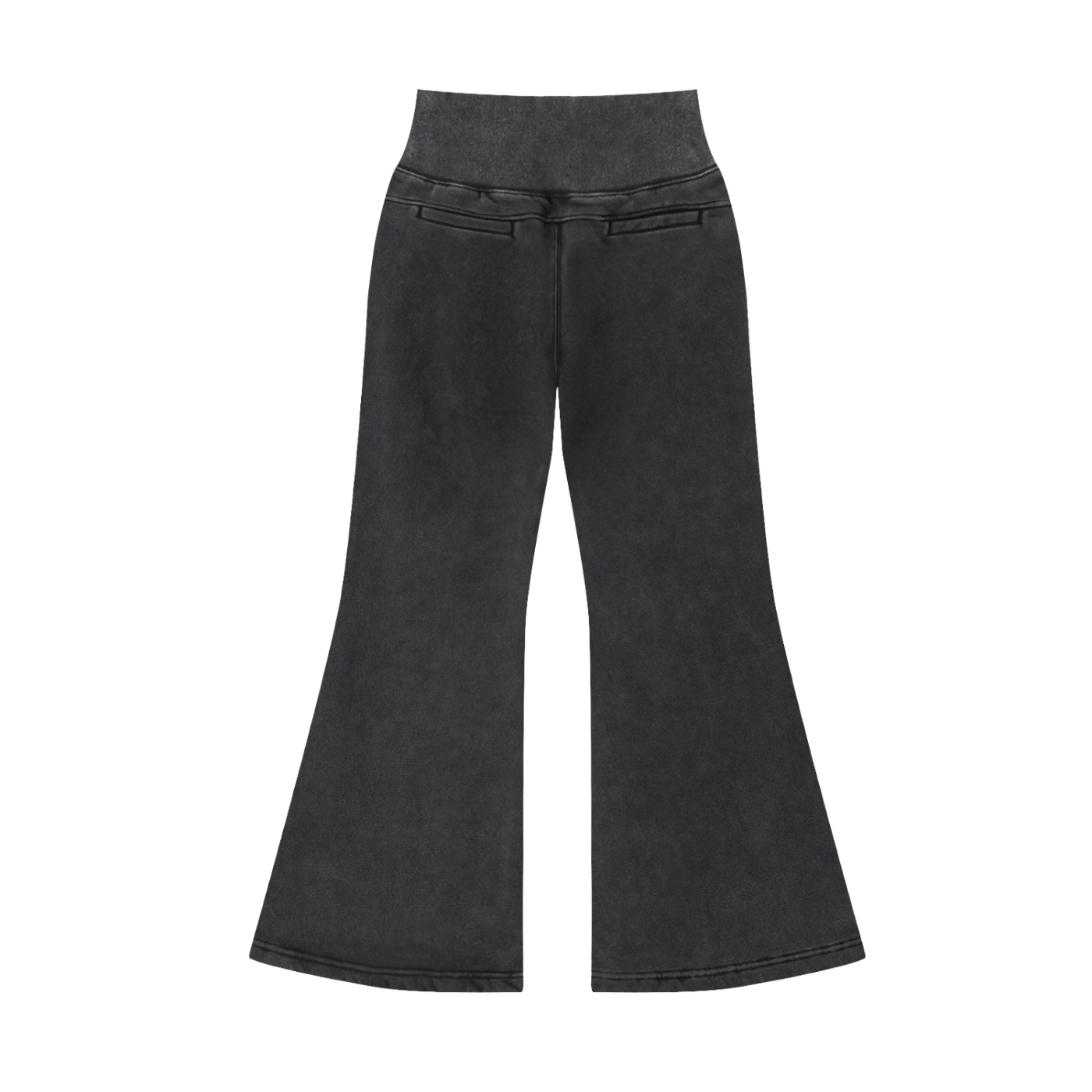 Vintage Washed Flared Fleece Pants Liberty Worn By Many Understood By Few Black