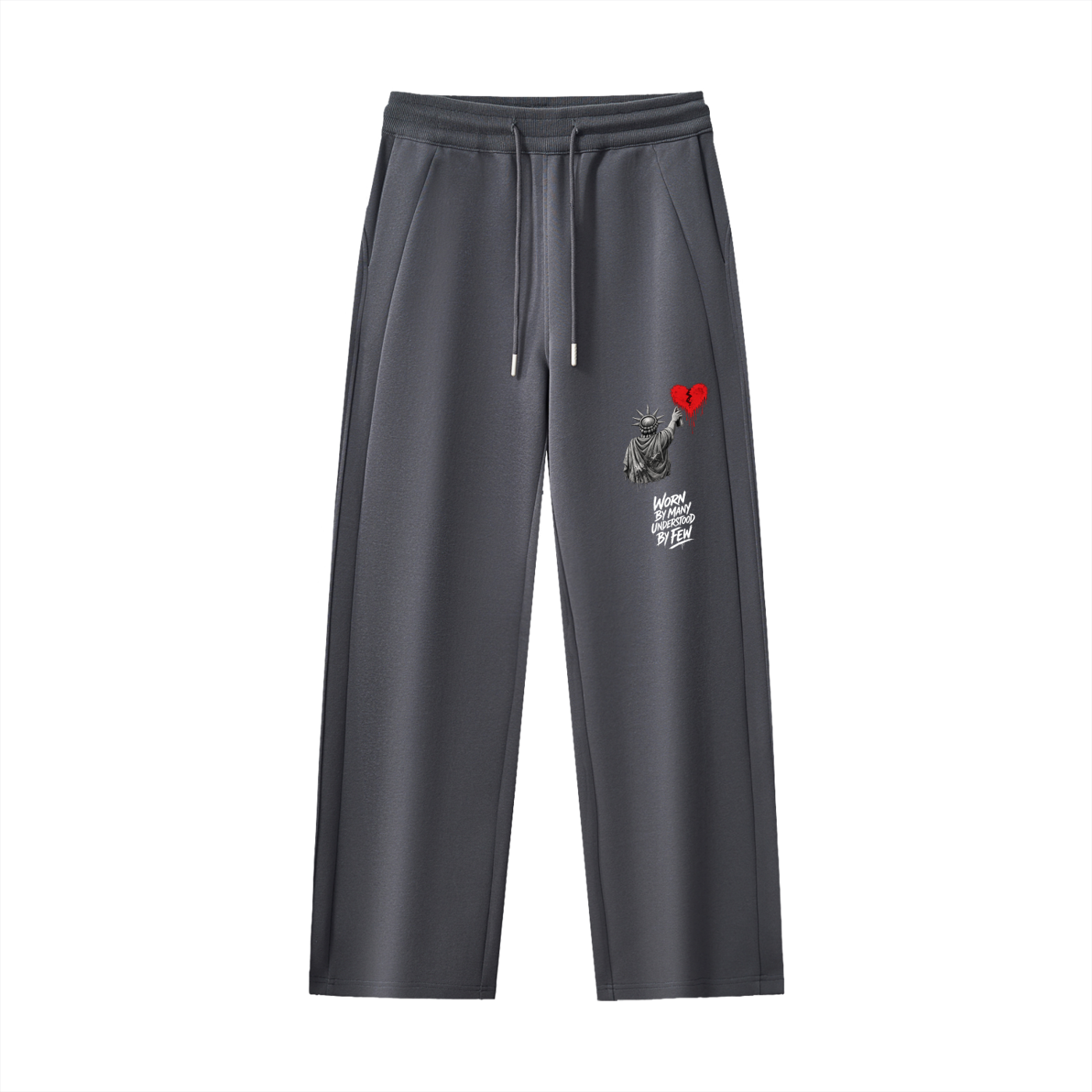 Essential Drawstring Straight-Leg Sweatpants Liberty Worn By Many Understood By Few White