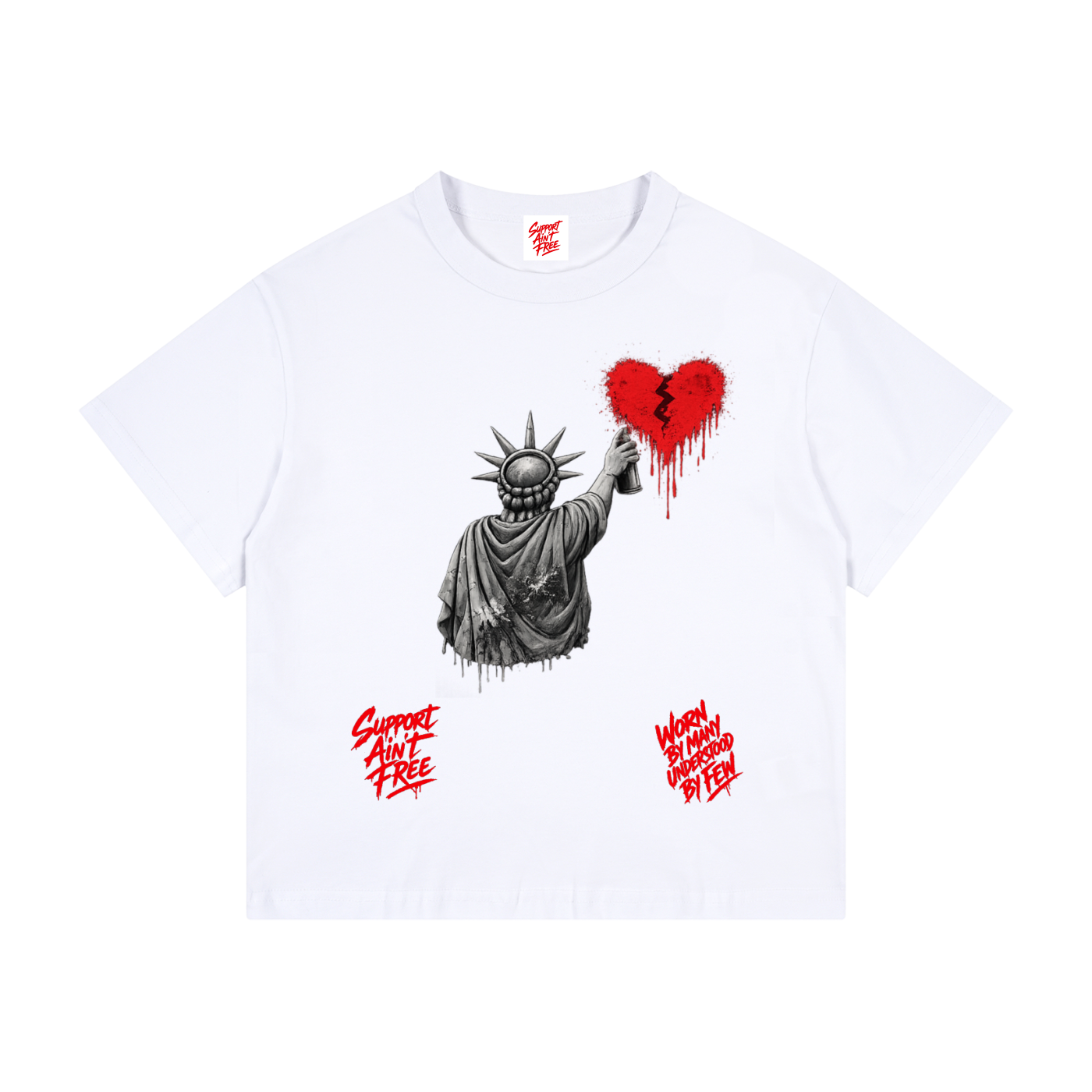 Kid's Loose Fit Drop Shoulder T-Shirt New Red