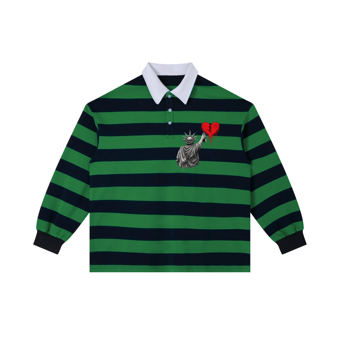 Color Block Stripe Polo Shirt Liberty
