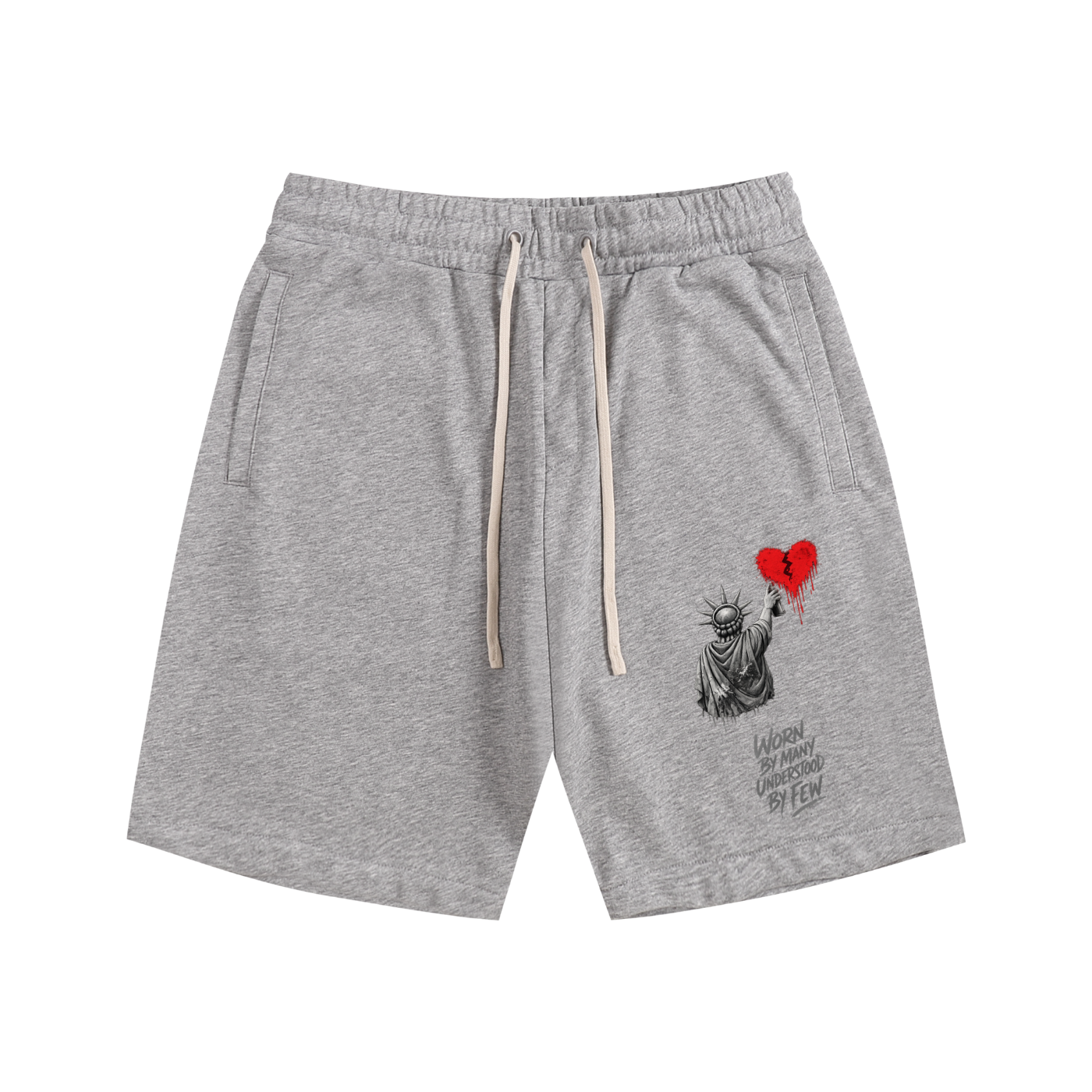 Essential Cotton Shorts Liberty Worn By Many Understood By Few Grey