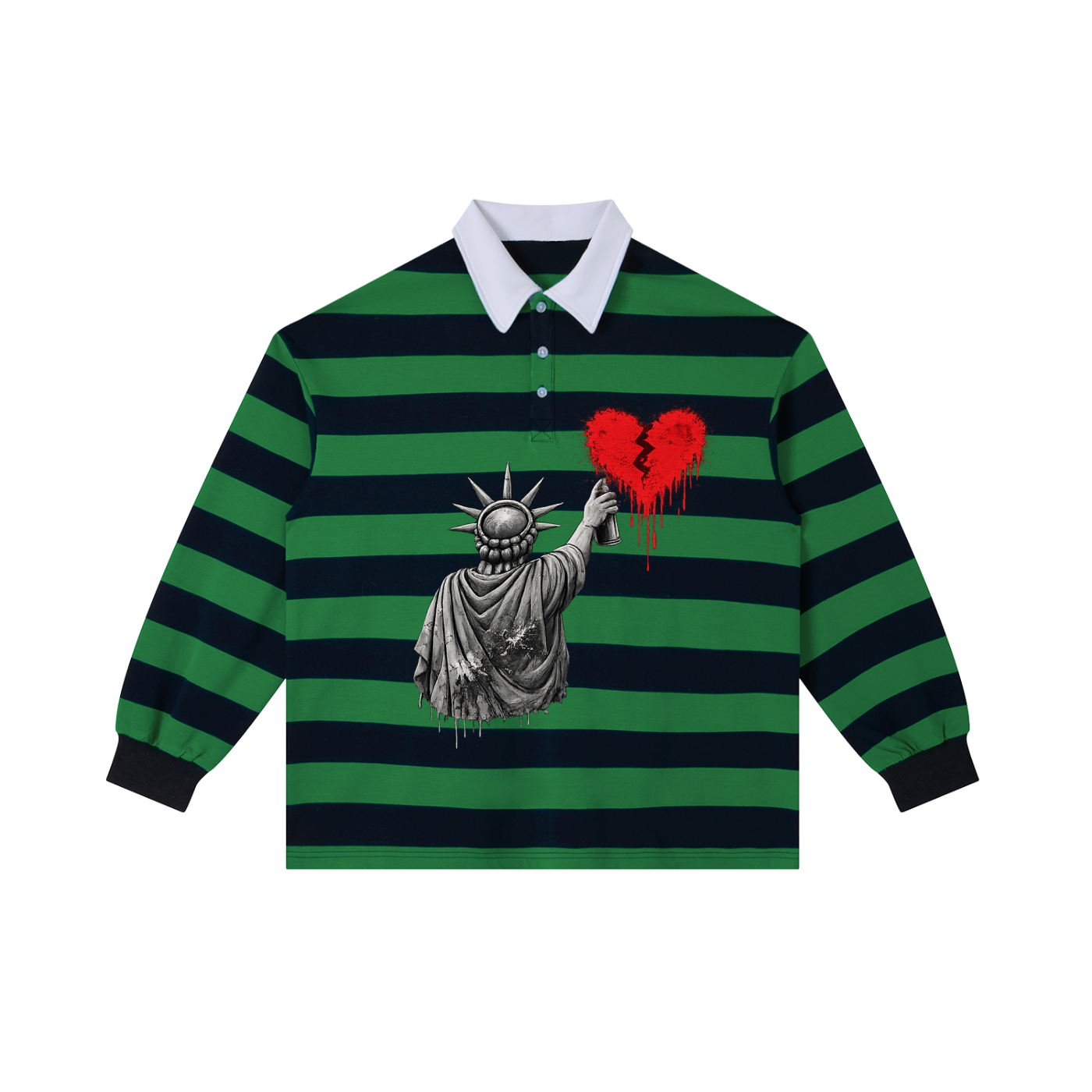 Color Block Stripe Polo Shirt Liberty