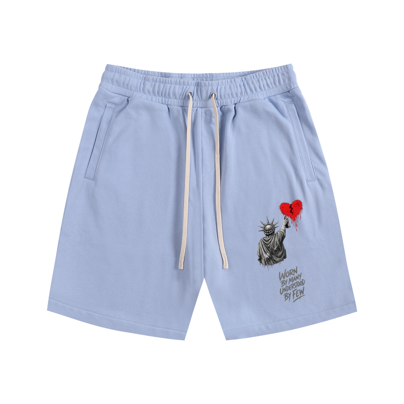 Essential Cotton Shorts Liberty Worn By Many Understood By Few Grey