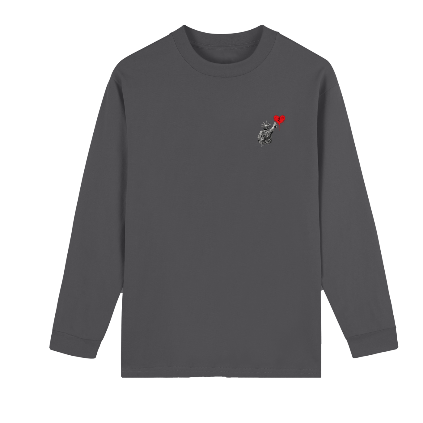 Crew Neck Drop Shoulder Long Sleeve Shirt Liberty Small