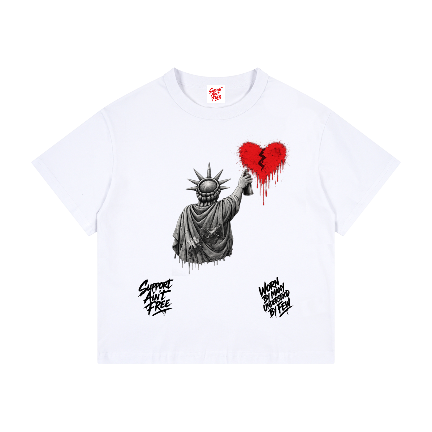 Kid's Loose Fit Drop Shoulder T-Shirt New Black