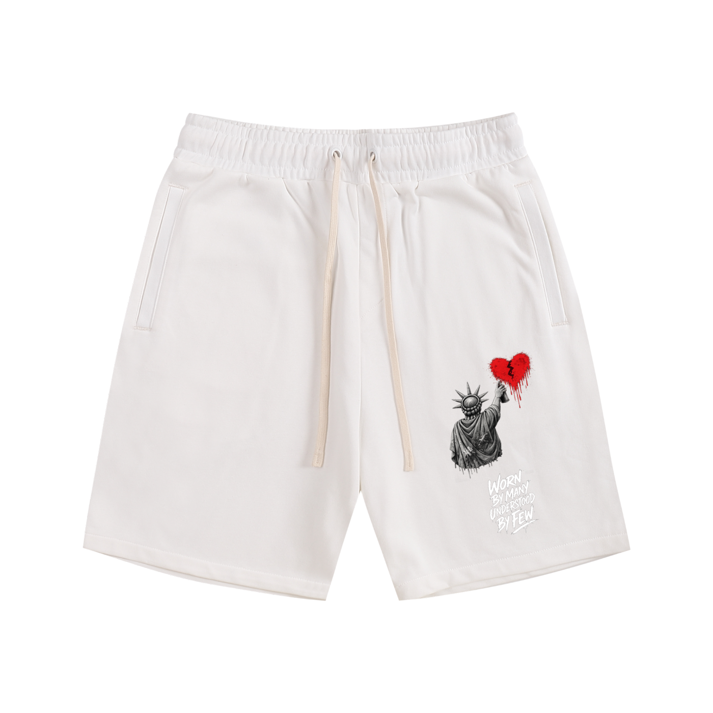 Essential Cotton Shorts Liberty Worn By Many Understood By Few White