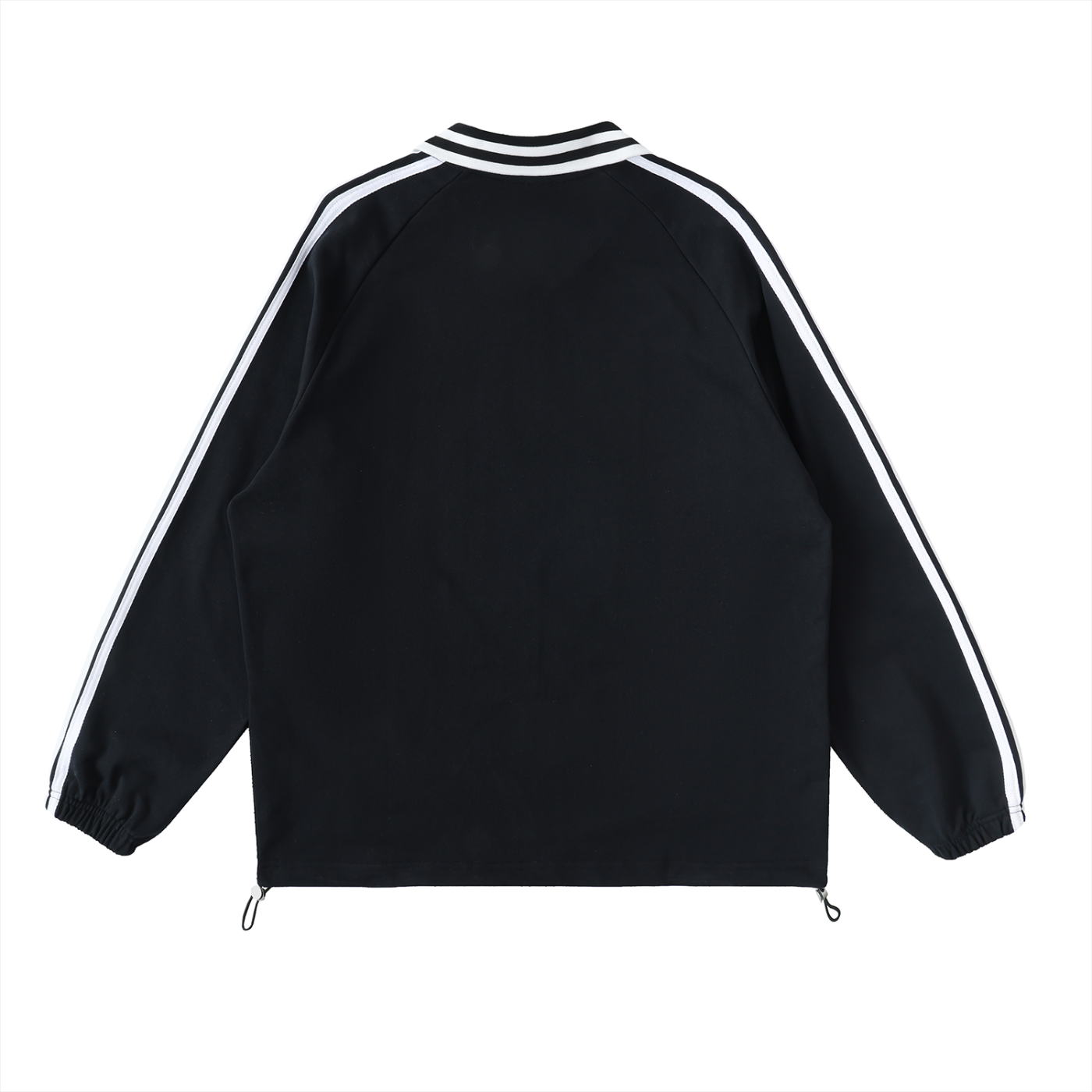 Contrast Striped Lapel Collar Sweatshirt Liberty Small
