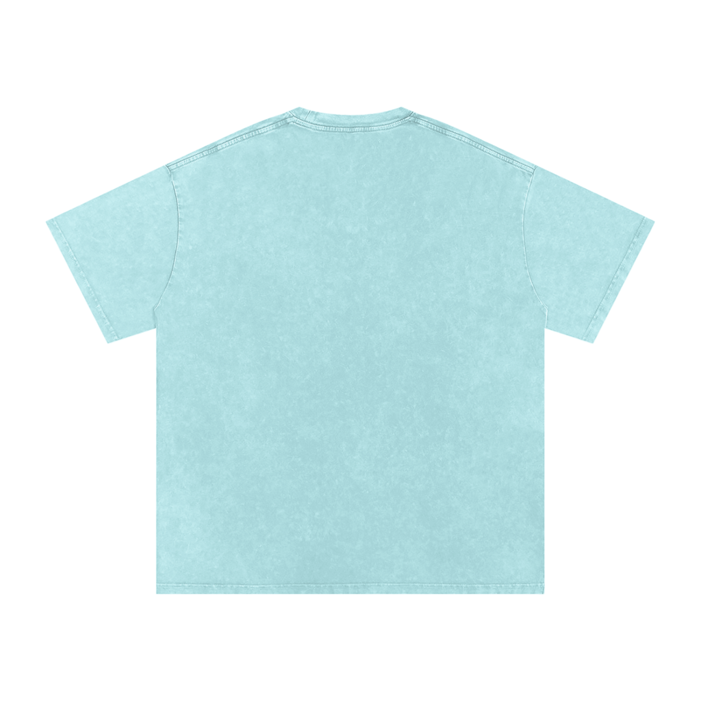 Snow Washed Oversized Cotton T-Shirt New Grey