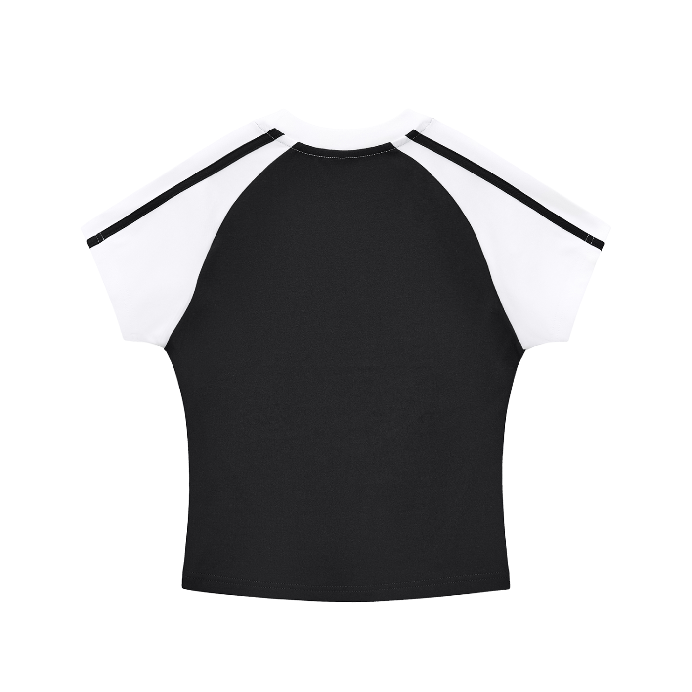 Contrast Stripes Bodycon Raglan  Sleeve T-Shirt Liberty