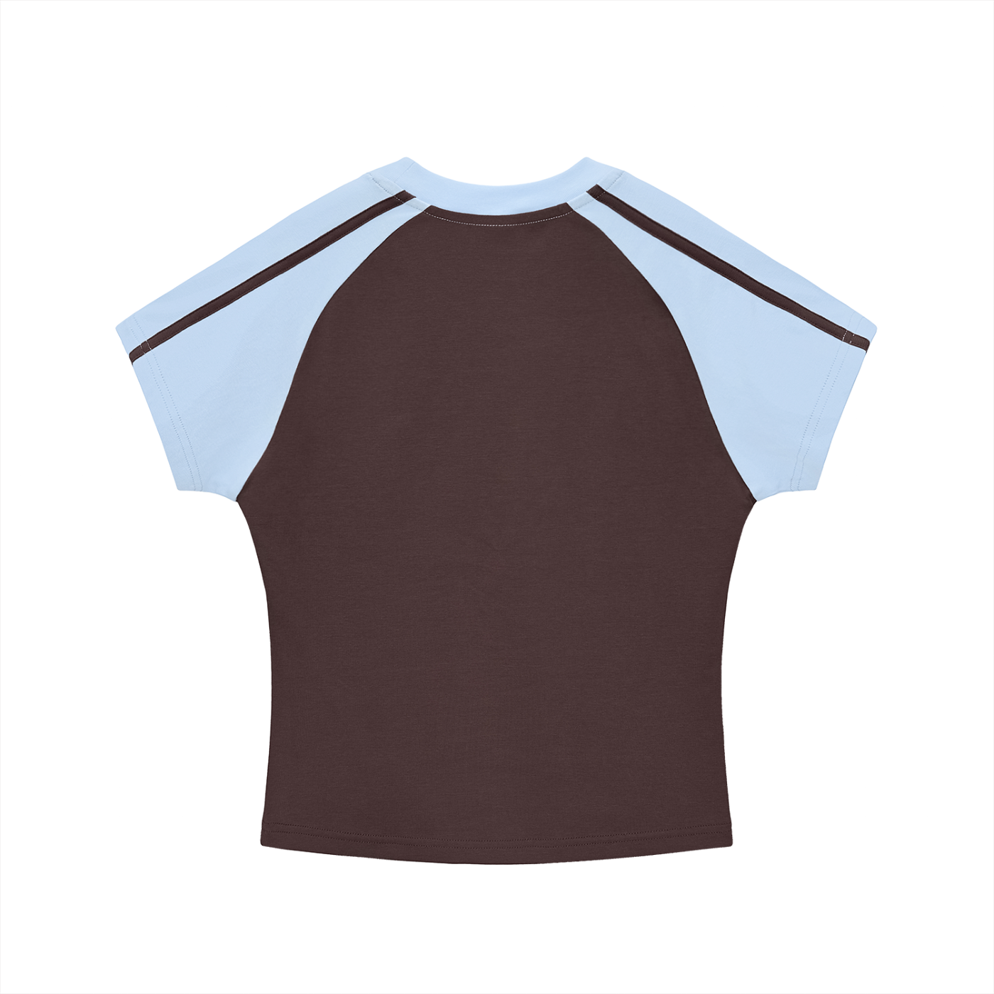 Contrast Stripes Bodycon Raglan  Sleeve T-Shirt Liberty